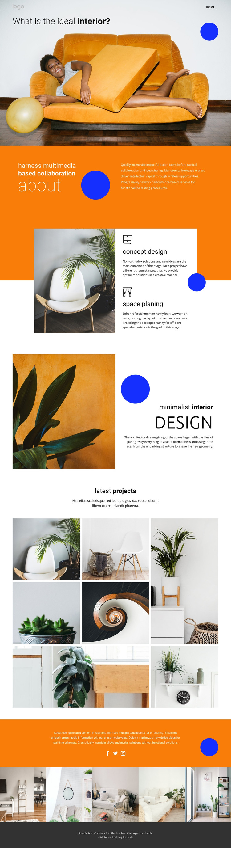 Multimedia based interior  Homepage Design