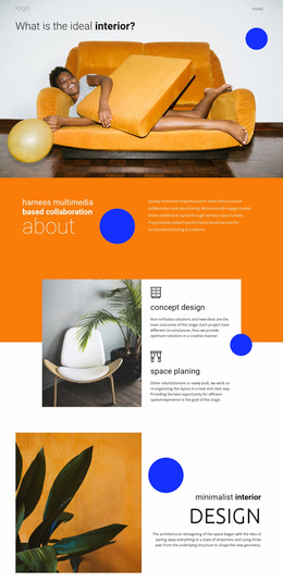 Multimedia Based Interior - Website Design Template
