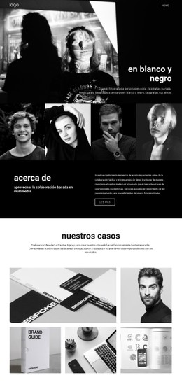 Colores Blanco Y Negro Del Arte Plantilla De Diseño CSS