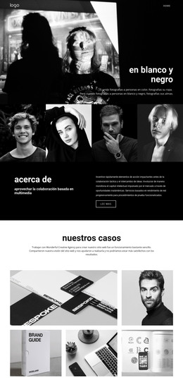 Colores Blanco Y Negro Del Arte: Sitio Web Adaptable