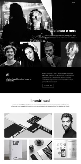 Colori Artistici In Bianco E Nero Modello Di Layout CSS