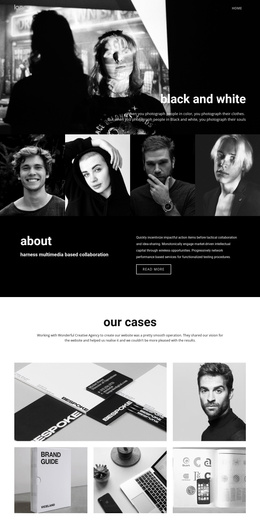 Black And White Colors Of Art - Free HTML Website Builder