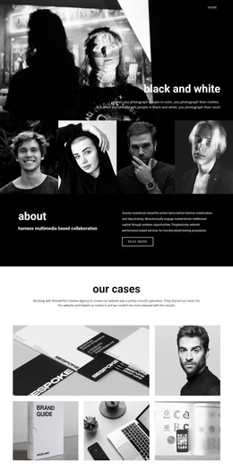 Black And White Colors Of Art - WordPress Template