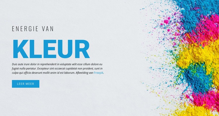 Energie van kleur Website ontwerp