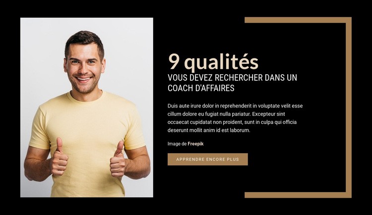 9 qualités à rechercher chez un coach d'affaires Créateur de site Web HTML