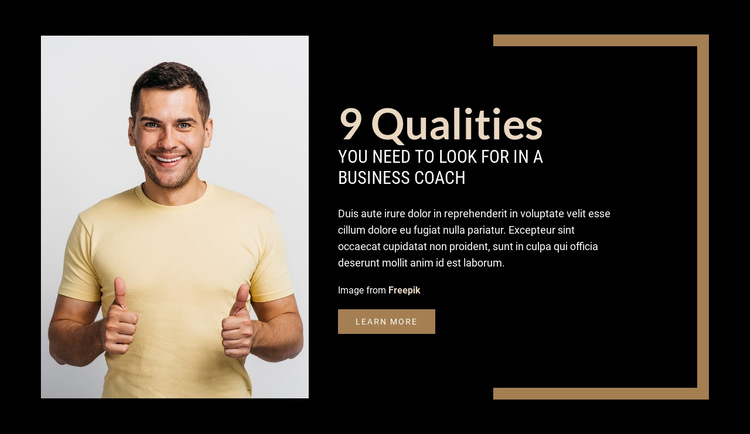 9 Qualities You Need to Look for in a Business Coach HTML5 Template