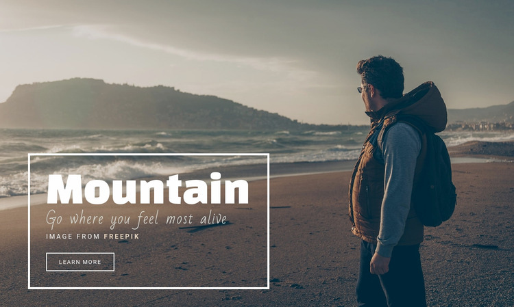 The mountains are calling and I must go Website Mockup
