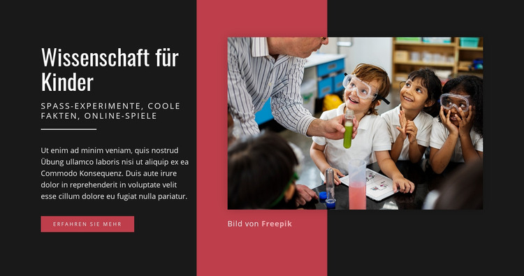 Wissenschaft für Kinder HTML-Vorlage