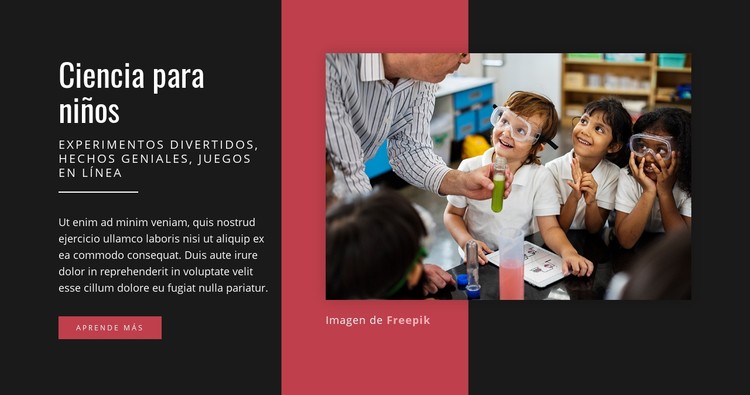 Ciencia para niños Plantilla CSS