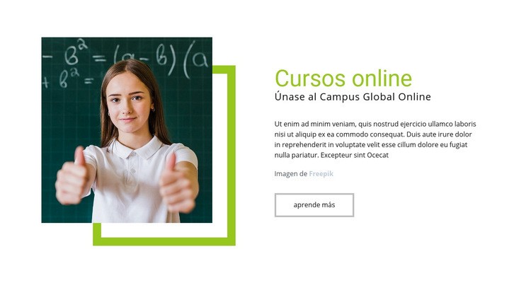 Cursos online Plantilla HTML5