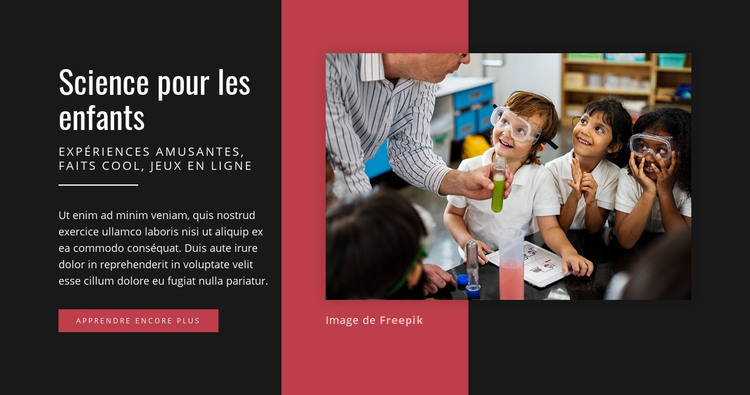 Science pour les enfants Modèle HTML