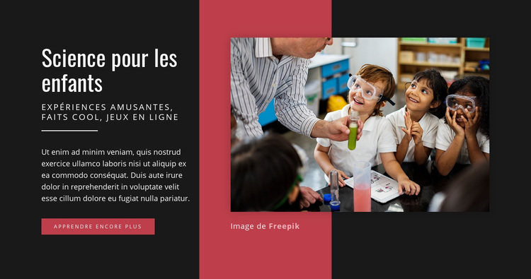 Science pour les enfants Thème WordPress