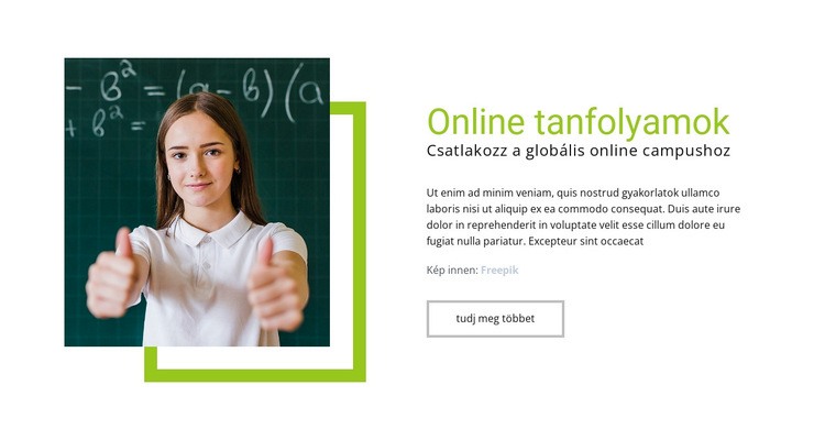 Online tanfolyamok WordPress Téma