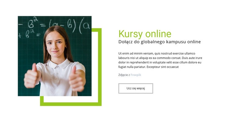 Kursy online Szablony do tworzenia witryn internetowych