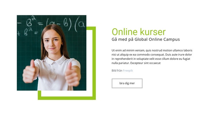 Online kurser CSS -mall
