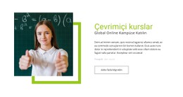 Çevrimiçi Kurslar Için Sayfa Web Sitesi