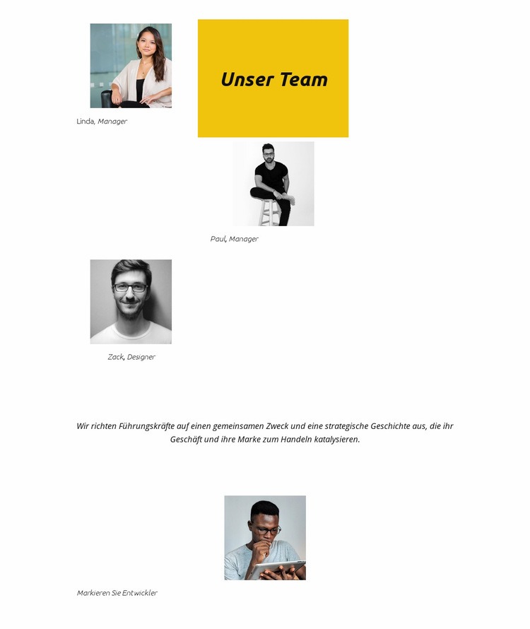 Unser super Team HTML5-Vorlage