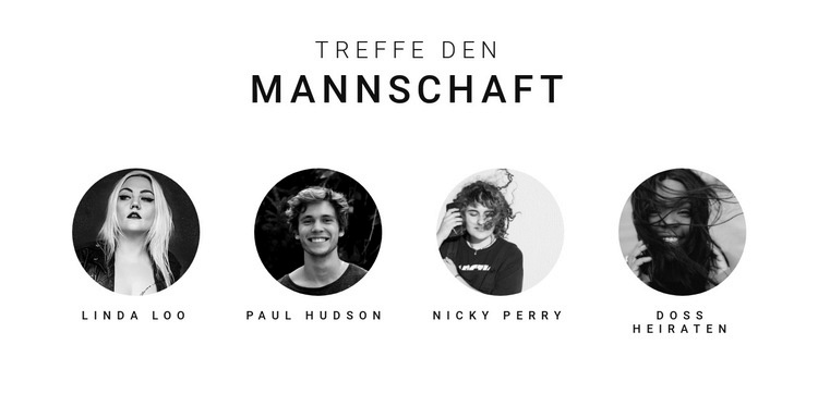 Triff das Team Website-Vorlage