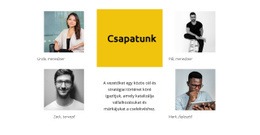 Lenyűgöző Webdizájn Szuper Csapatunk Számára