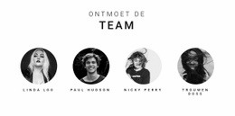 Ontmoet Het Team - Sjabloon Voor Één Pagina