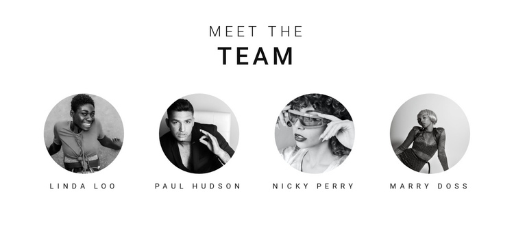 Meet the team One Page Template