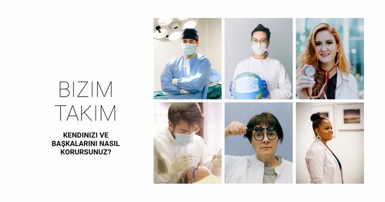 Klinik ekibi Html Web Sitesi Oluşturucu