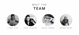 Meet The Team - Landing Page