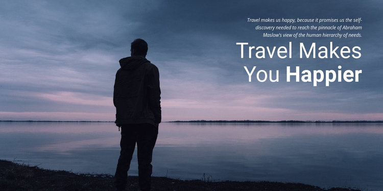 Travel makes your happier  One Page Template