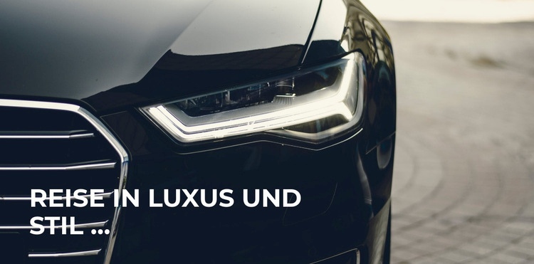 Luxusreisestil Website-Modell