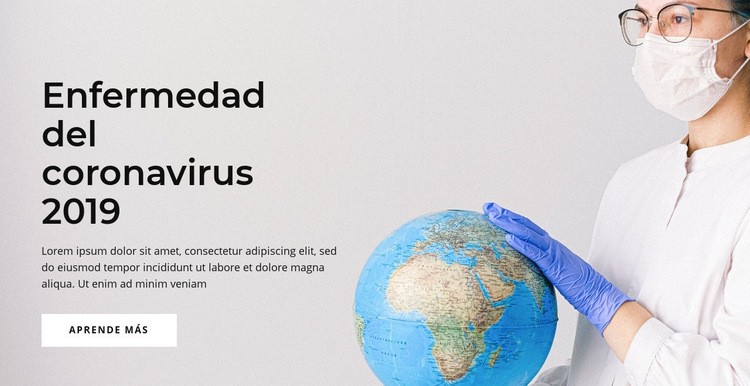 Enfermedad del coronavirus Plantilla HTML5