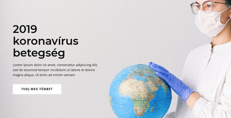 Koronavírus betegség HTML Sablon
