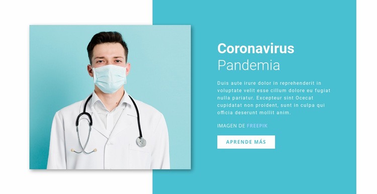 Actualización del coronavirus Diseño de páginas web