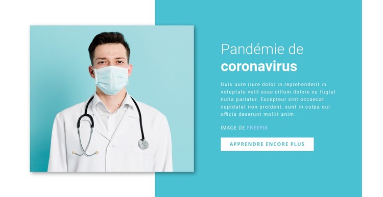 Mise à jour sur le coronavirus Modèle CSS