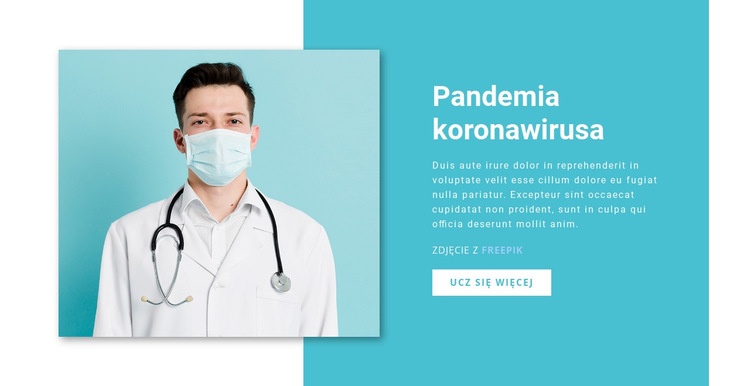 Koronawirus nowe informacje Szablon HTML5