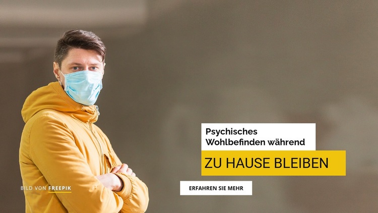 Psychisches Wohlbefinden zu Hause HTML5-Vorlage