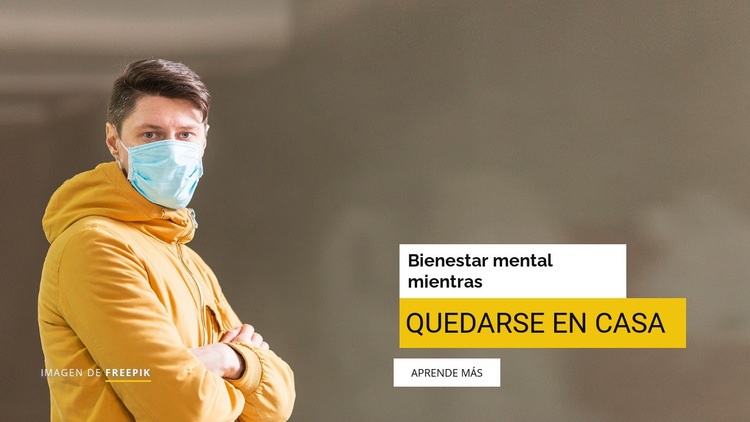 Bienestar mental durante la estancia en casa Plantillas de creación de sitios web