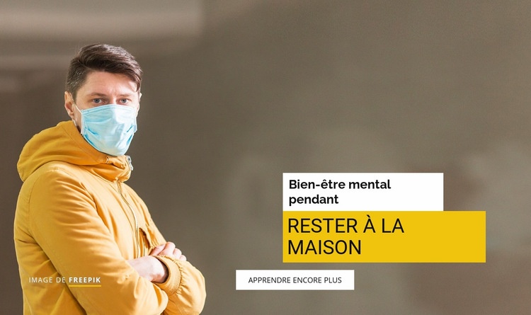 Bien-être mental tout en restant à la maison Page de destination