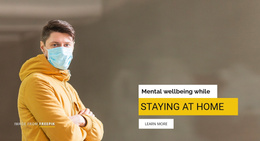 Mental Wellbeing While Staying At Home Education Template