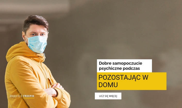 Dobre samopoczucie psychiczne podczas pobytu w domu Makieta strony internetowej