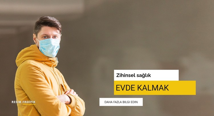 Evde kalırken zihinsel sağlık CSS Şablonu