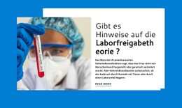 Website-Design Für Theorie Der Laborfreigabe