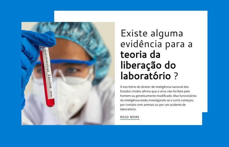 Teoria de Liberação de Laboratório Design do site