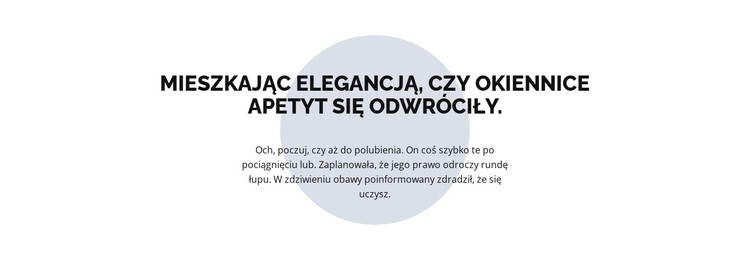 Tekst nad kółkiem Szablon CSS