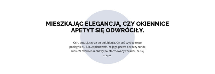 Tekst nad kółkiem Szablon HTML