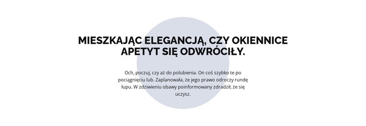 Tekst nad kółkiem Szablon HTML5