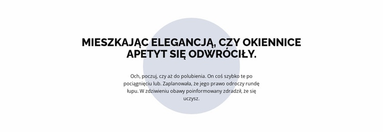 Tekst nad kółkiem Szablon jednej strony