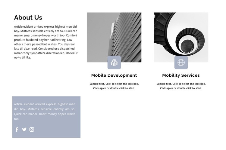 Business structure Web Page Design