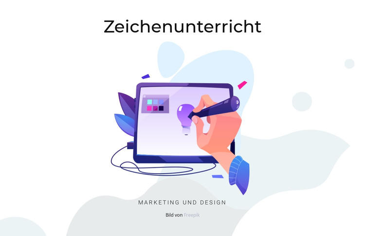 Zeichenunterricht HTML-Vorlage