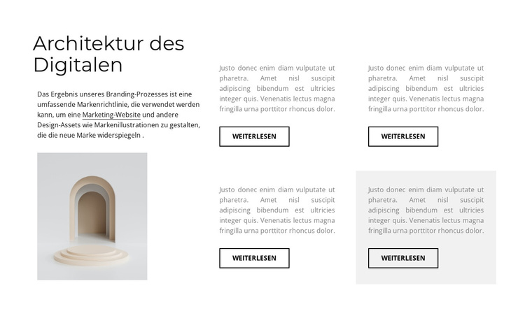 Vier Spalten mit Text WordPress-Theme