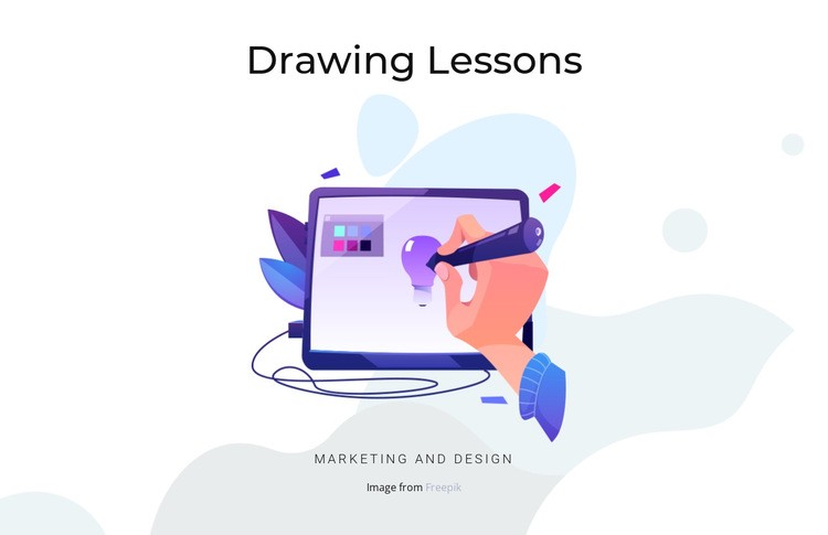 Drawing lessons Homepage Design